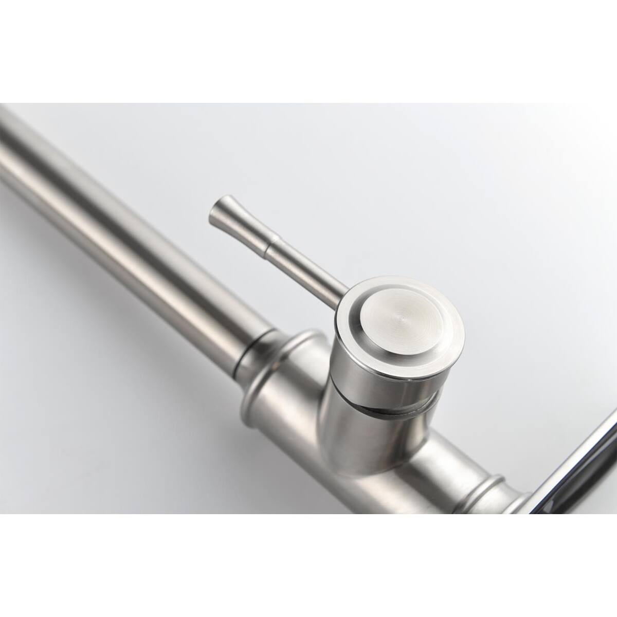 Alt View 2. Ropilly - Ropilly Single Handle High Arc Kitchen Faucet with Pull Down Sprayer, Stainless Steel, Brushed Nickel - Brushed Nickel.