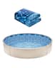 VEVOR - 8-ft Round Above Ground Pool Liner, Overlap Pool Liners, Standard Gauge Vinyl, 48-to-54inch Wall Height - Blue