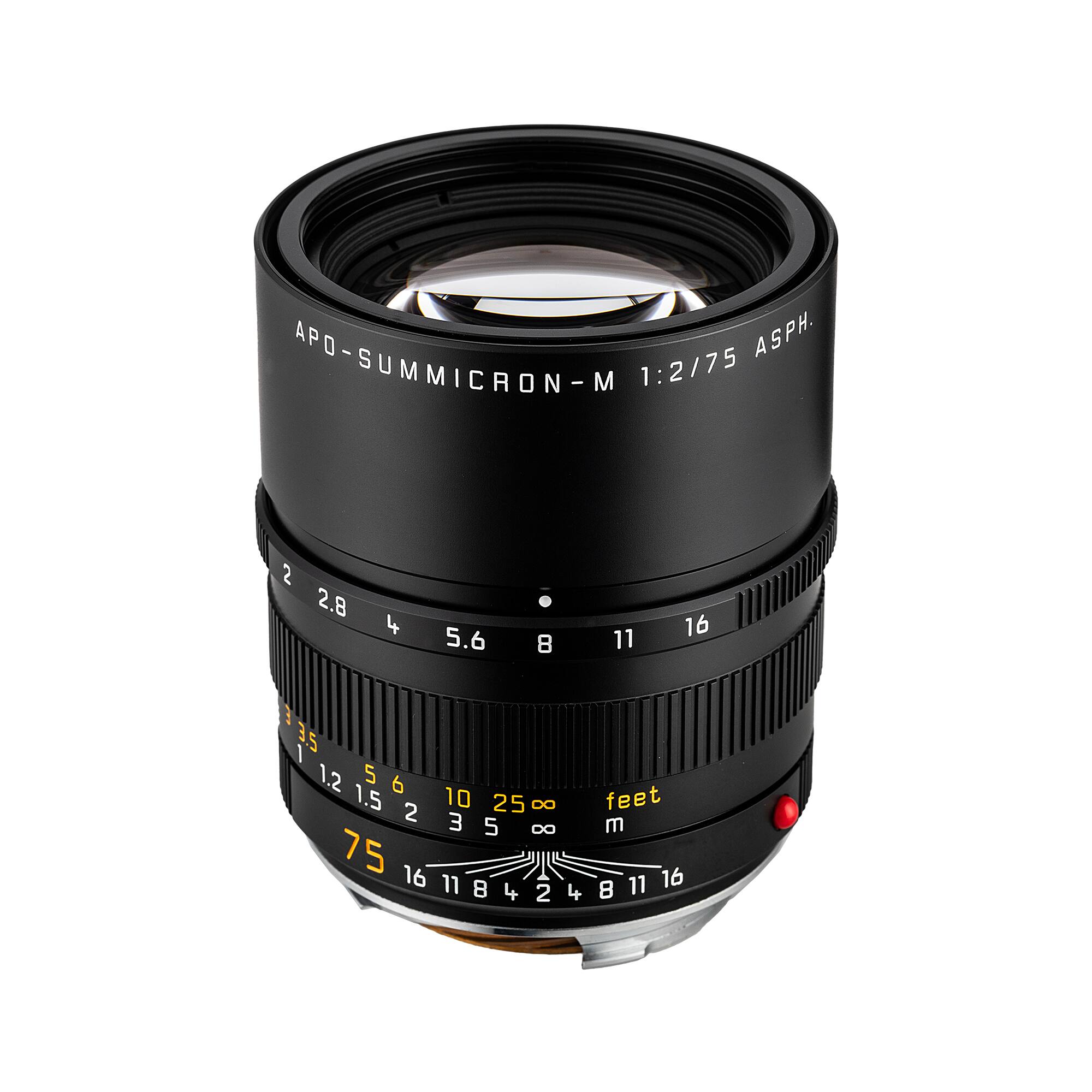 APO-SUMMICRON-M 1:2/75 ASPH.  
2 2.8 4 5.6 8 11 16  
3 3.5 1.2 56 5 6 1.5 2 10 25  
feet 3 5  
m 75 16 11 11 16 8 4 2 4 8