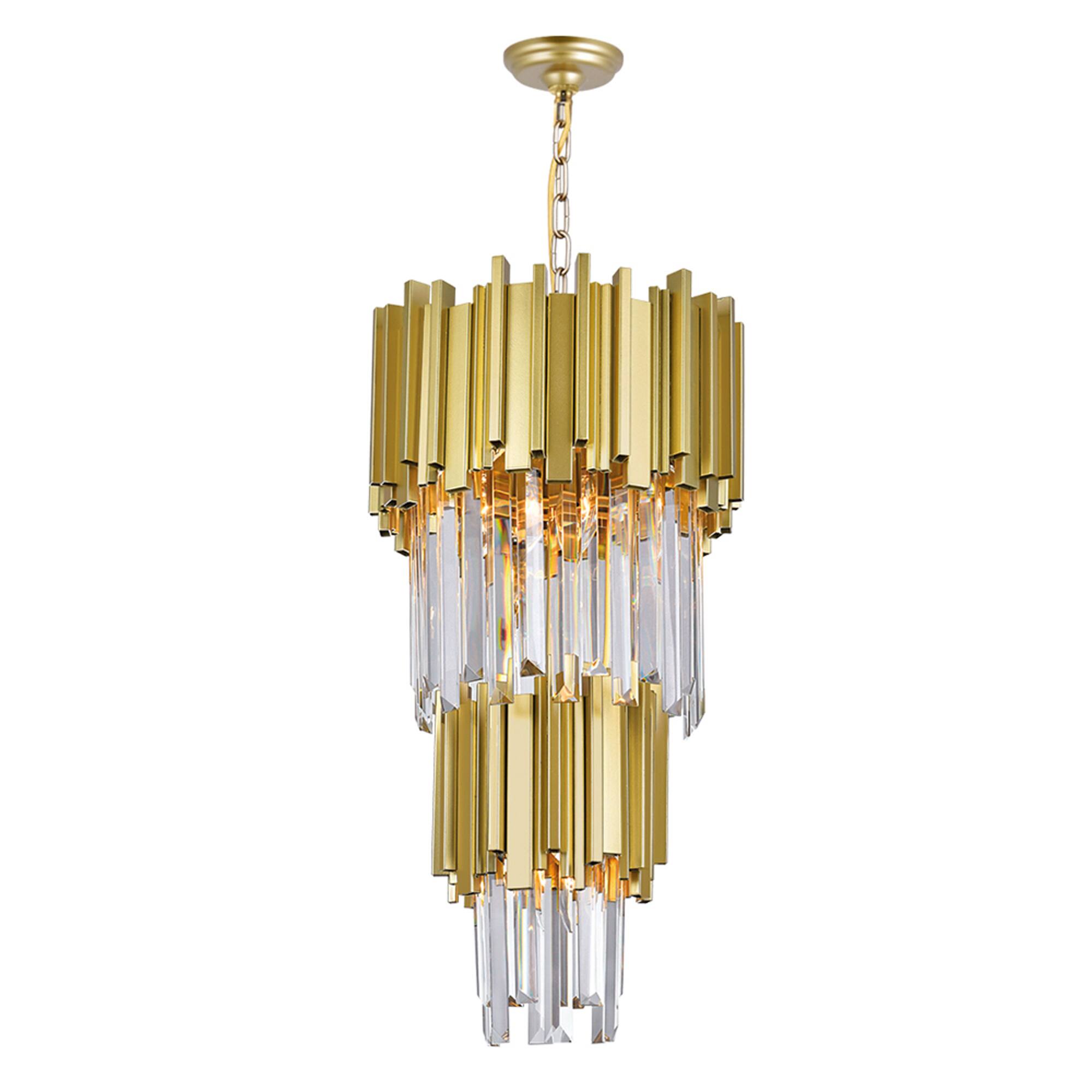 Left. CWI Lighting - Deco 4 Light Down Mini Chandelier With Medallion Gold Finish - Medallion Gold.