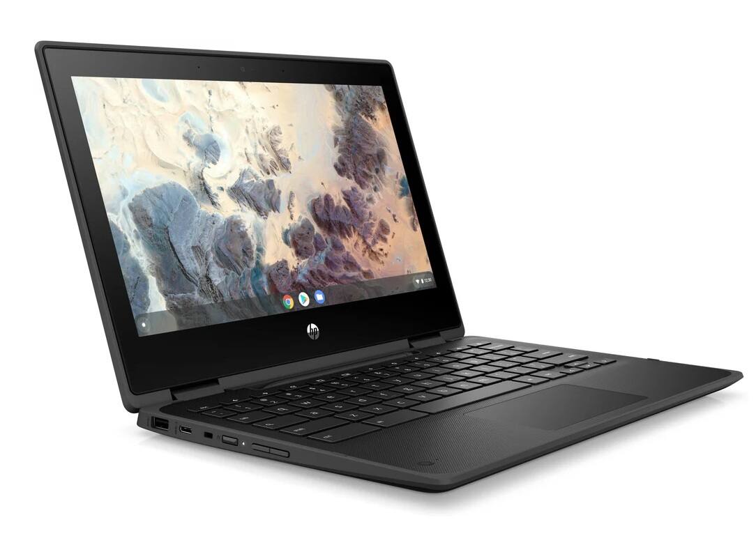 Alt View 5. HP - Chromebook x360 11 G4 Education Edition 11.6" Intel Celeron N5100 1.1 GHz 8GB RAM 64GB eMMC with PEN ChromeOS - Black.