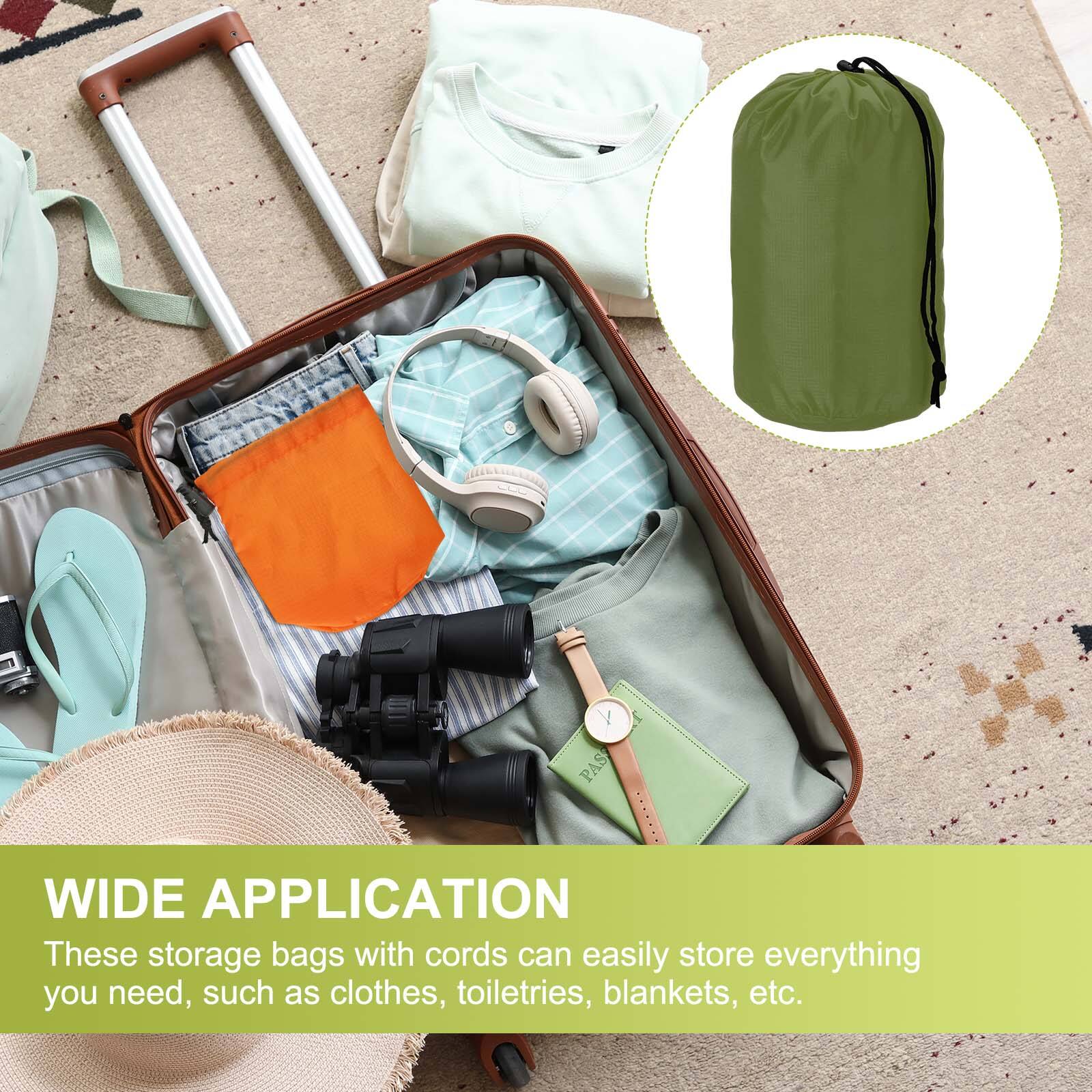WIDE APPLICATION

These storage bags with cords can easily store everything you need, such as clothes, toiletries, blankets, etc.