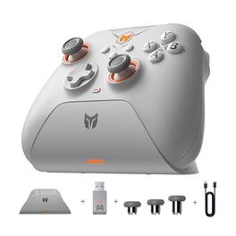 BigBig Won - Gale Hall Bluetooth Wireless Controller with Hall Effect Triggers with Charging Dock for Switch, PC, Android - Gray