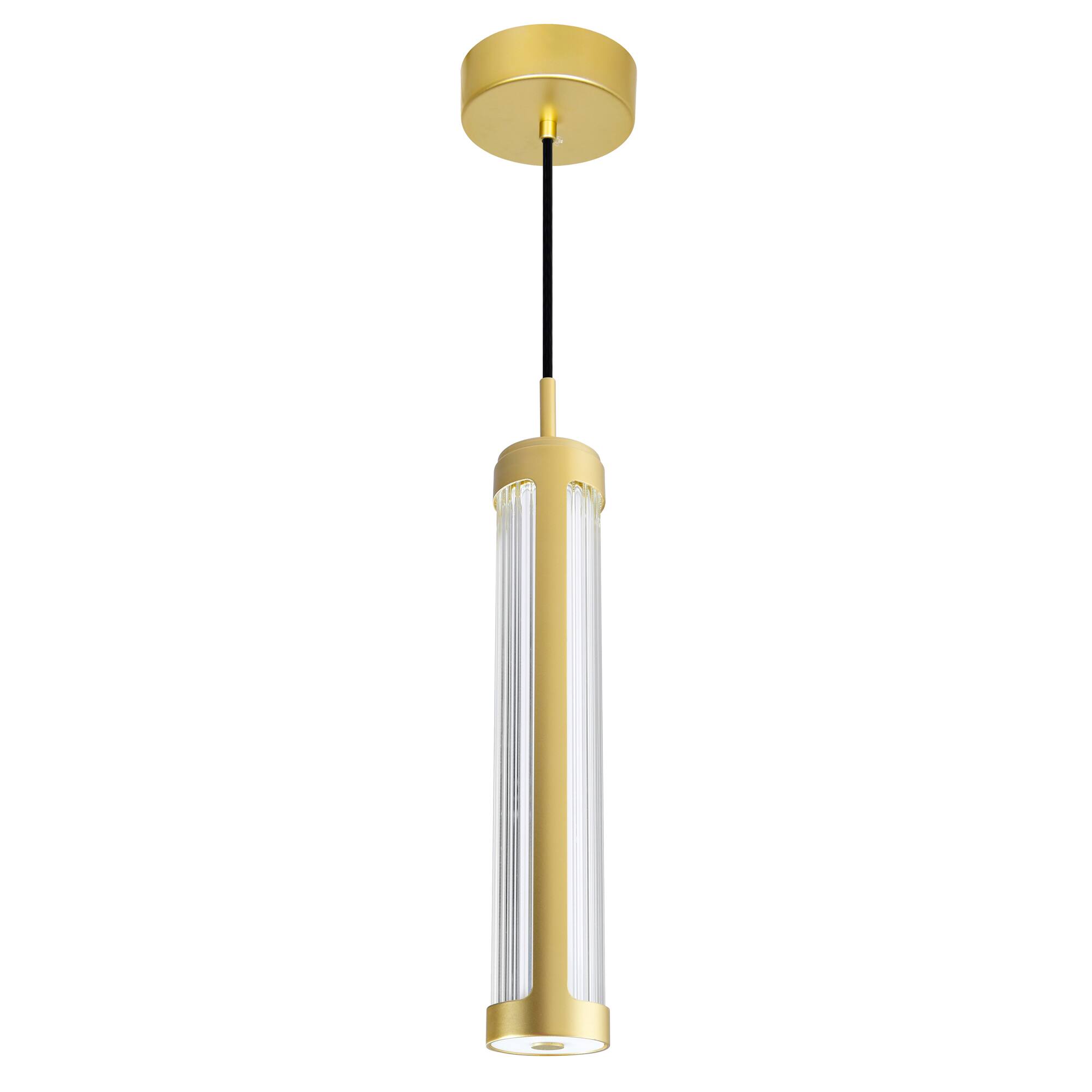 Alt View 3. CWI Lighting - Neva 3 in LED Integrated Satin Gold Pendant - Satin Gold.