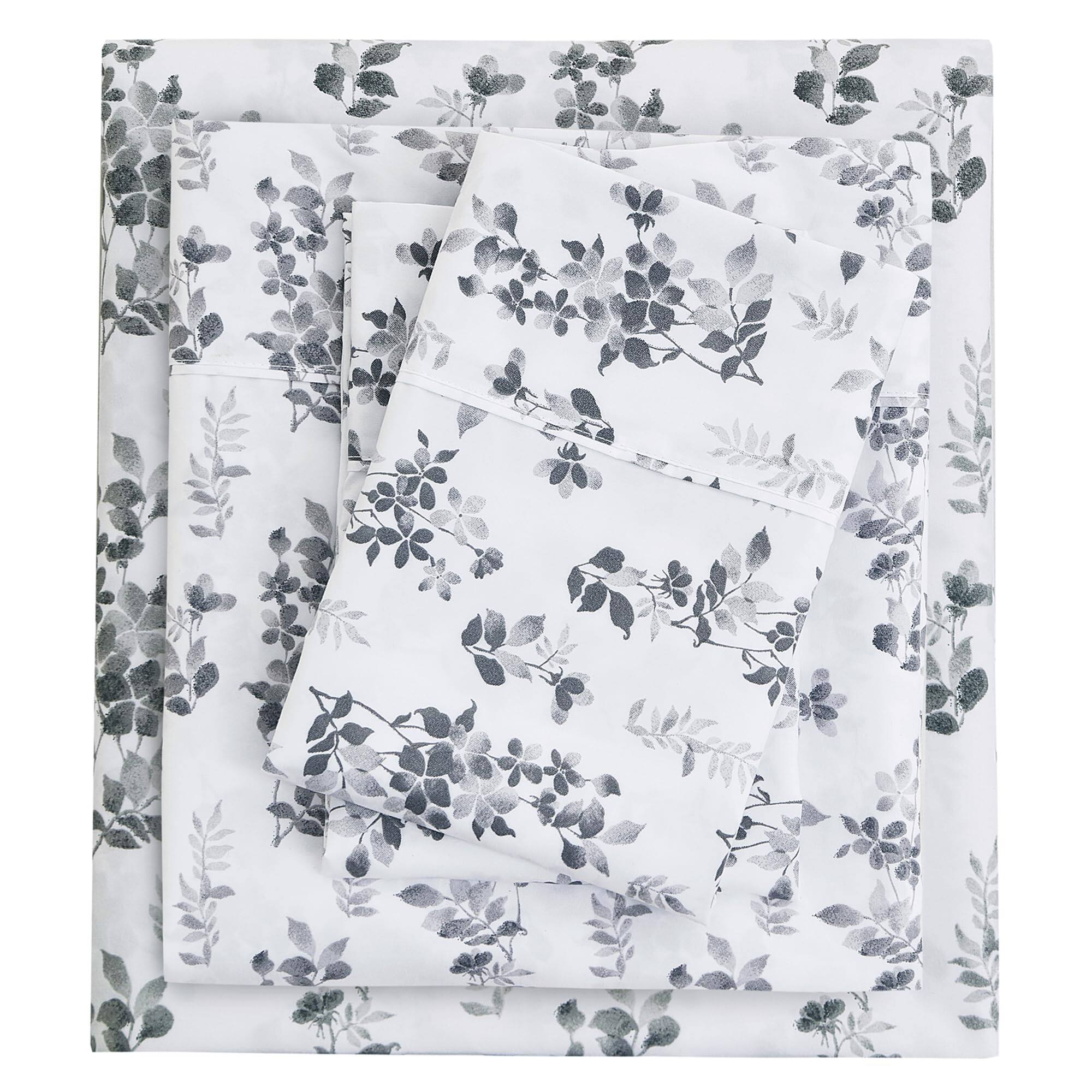 Gradient Grey Flowers Queen