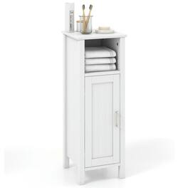 Kadyn - 1-Door Freestanding Bathroom Cabinet with Open Shelf, Bathroom Cabinets for Entryway Storage, Home Office Furniture - White