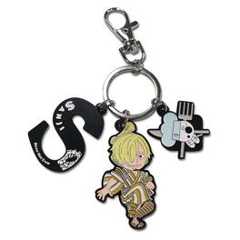 Great Eastern - One Piece Sanji Three Piece Charm Keychain - Silver