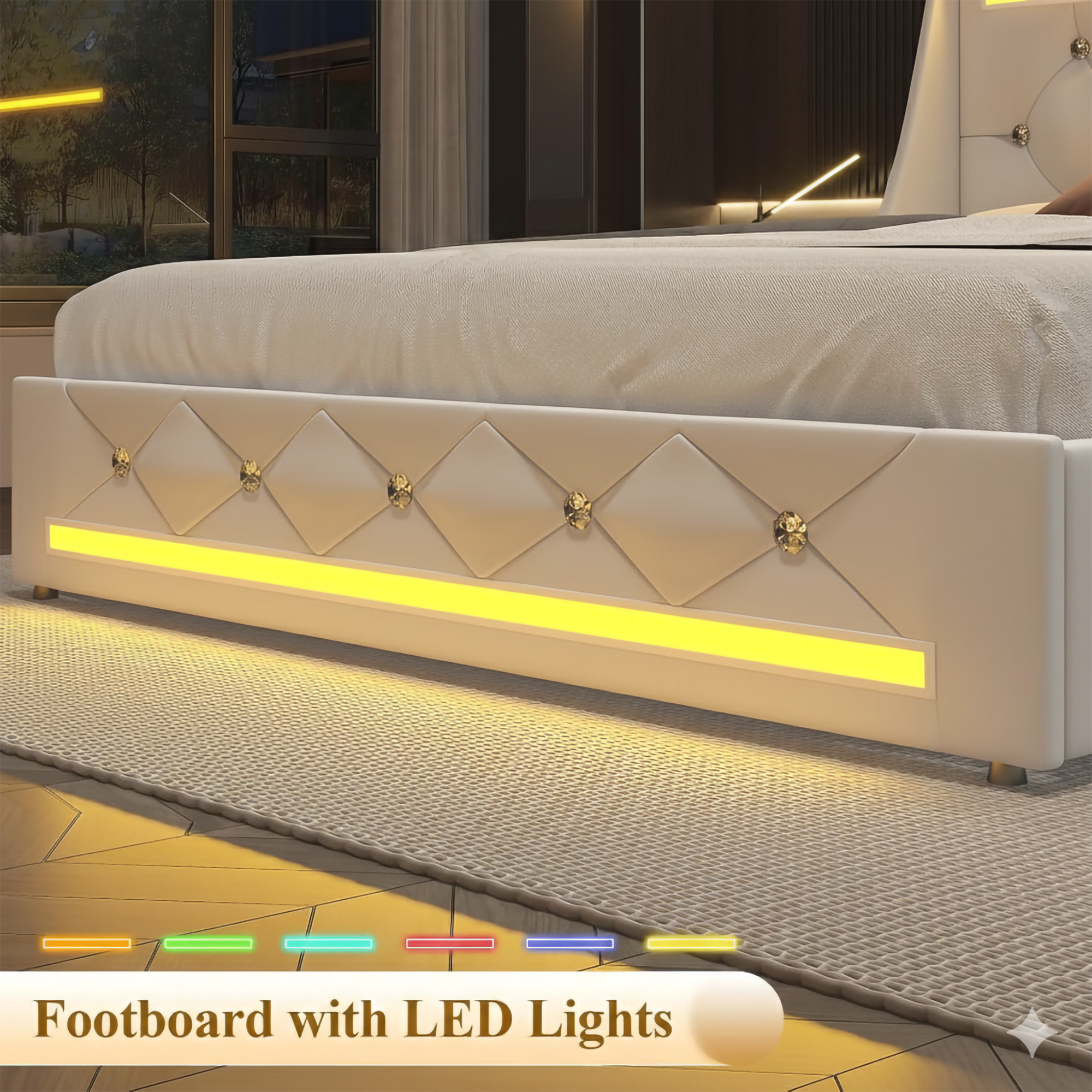 Footboard with LED Lights