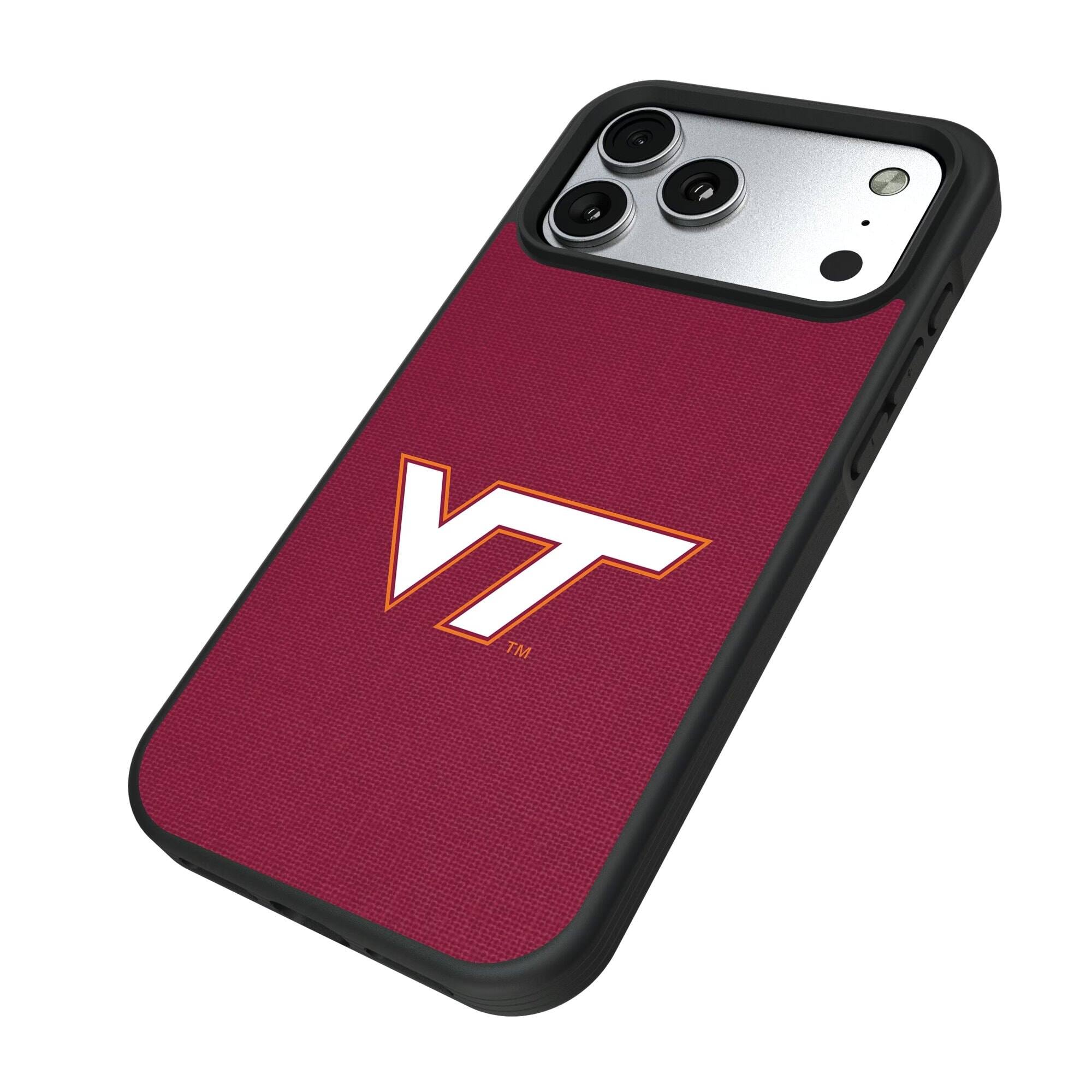 Alt View 1. Keyscaper - Virginia Tech Hokies Bump Case with 8.2ft Drop Protection - 14 Pro Max - Multicolor.