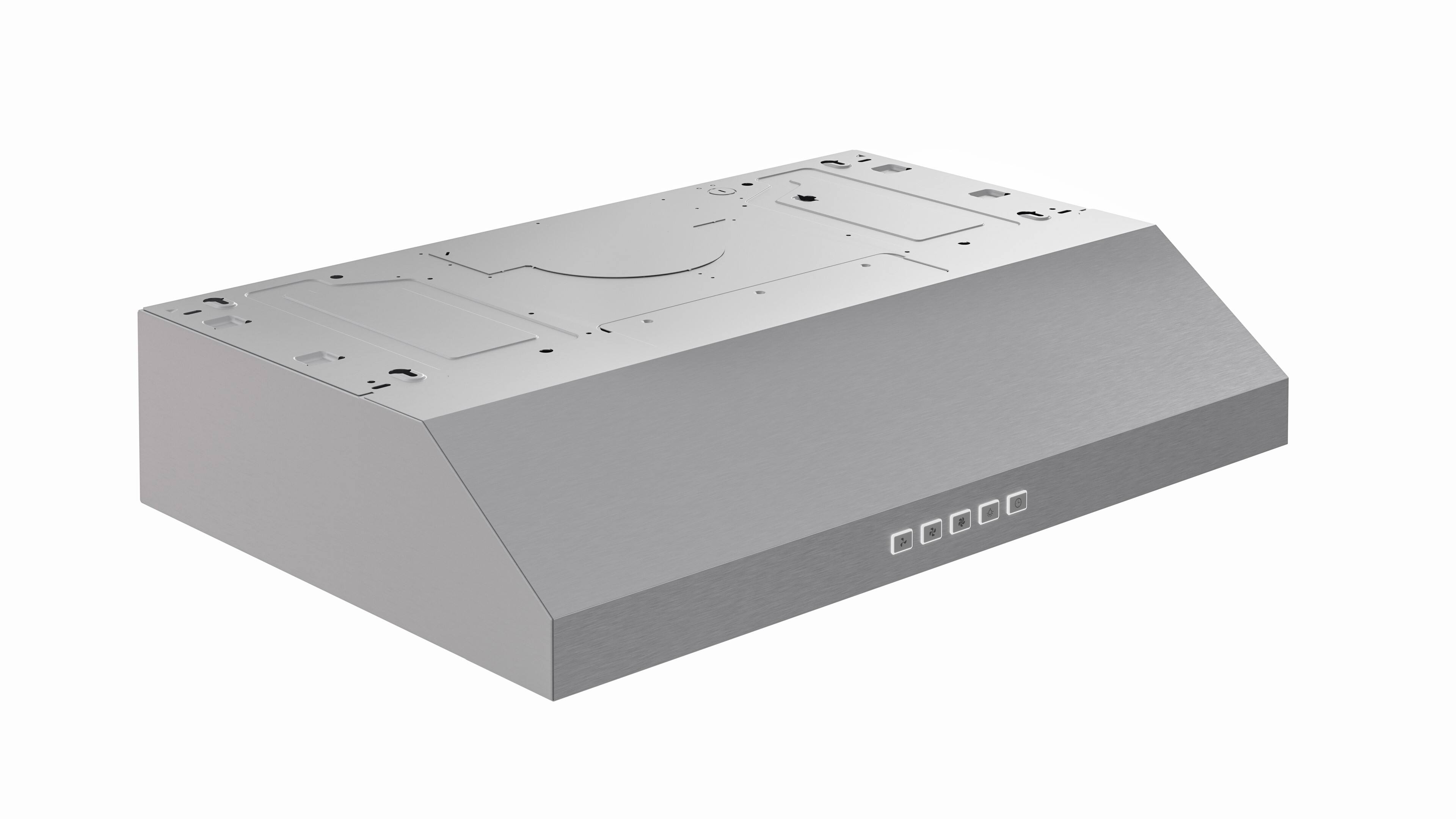 Alt View 2. Broan - Broan-NuTone 30-Inch Under Cabinet Range Hood, ENERGY STAR, 350 Max Blower CFM - Stainless Steel.