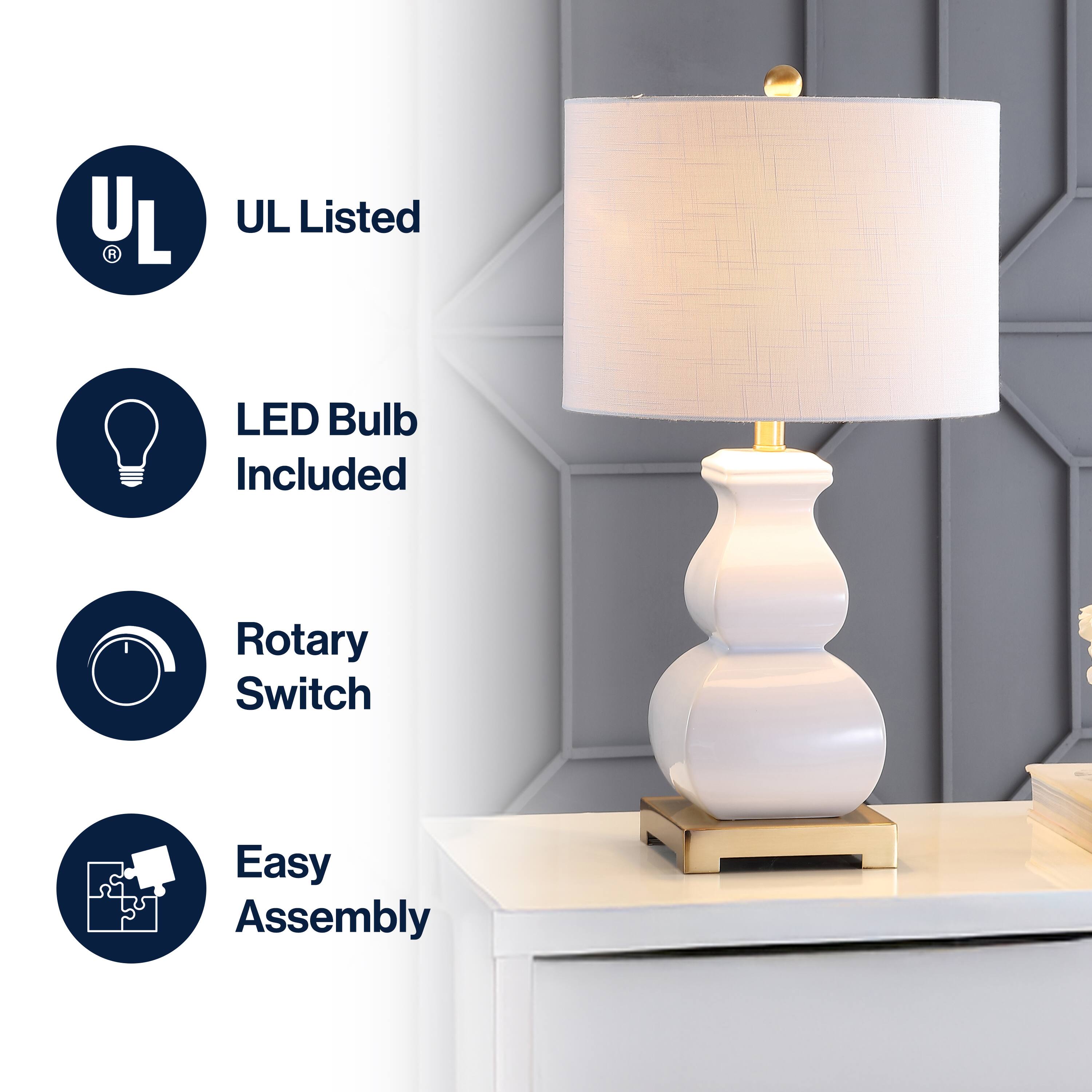 UL Listed LED Bulb Included Rotary Switch Easy Assembly