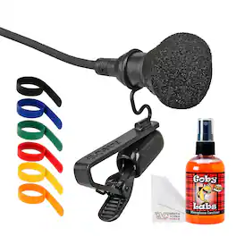 Sony - ECM-44BPT Omnidirectional Lavalier Microphone with Wide Frequency Response + More - Black