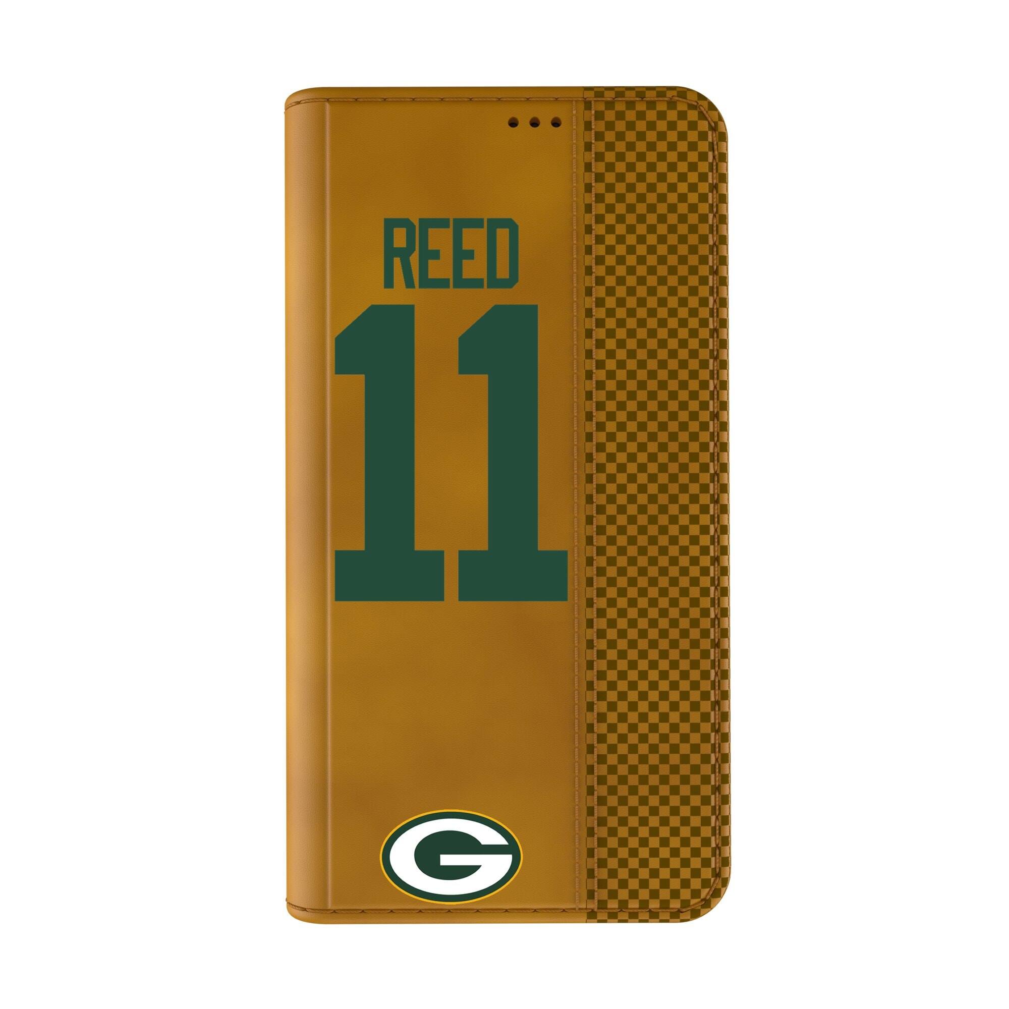 Alt View 1. Keyscaper - Jayden Reed Brown Green Bay Packers Folio iPhone Case - 15 Pro Max - Brown.
