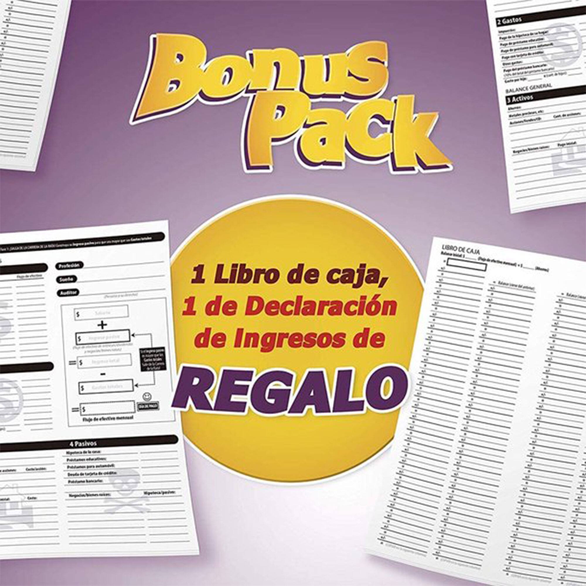 2 Gastos Bonus BALANCE Activos GENERAL Pack - LBRO DE CAJA 1 Libro de caja, 1 de Declaración de Ingresos de REGALO