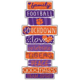 Fan Creations - Clemson Tigers 5'' x 24'' Celebrations Stack Sign - Multicolor