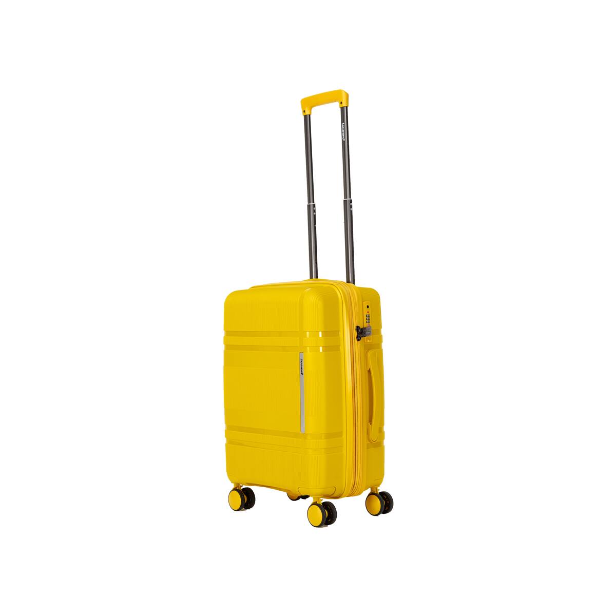 Back. APRILSOUL - Luggage Hard Shell Luggage Set with Rotating Wheels suitable for carry on - Yellow.