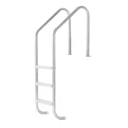 VEVOR - Swimming Pool Ladder, 3-Step Stairs with Double Handrails, Non-slip Heavy Duty Wide Steps, Stainless Steel Frame - Silver