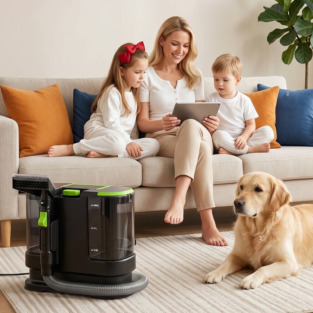 Alt View 7. Topteng - Portable Carpet Cleaner with Dual Tanks - 16KPa Strong Suction, 3-Step Spray & Suction for Upholstery, Sofa.