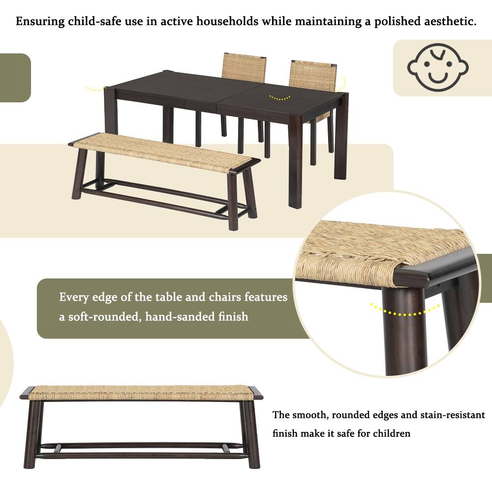 Ensuring child-safe use in active households while maintaining a polished aesthetic.

Every edge of the table and chairs features a soft-rounded, hand-sanded finish.

The smooth, rounded edges and stain-resistant finish make it safe for children.