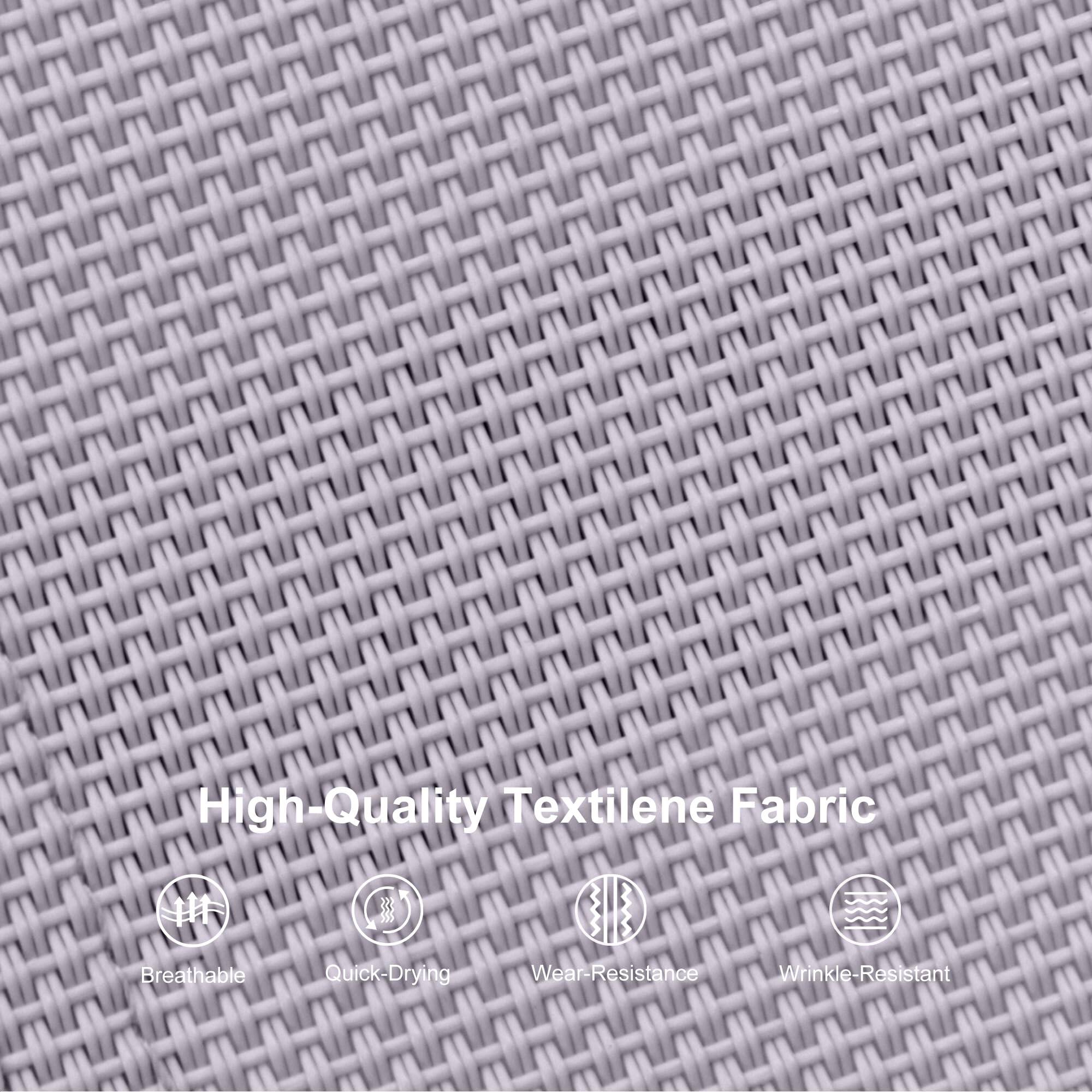 High-Quality Textilene Fabric  
- Breathable  
- Quick-Drying  
- Wear-Resistance  
- Wrinkle-Resistant