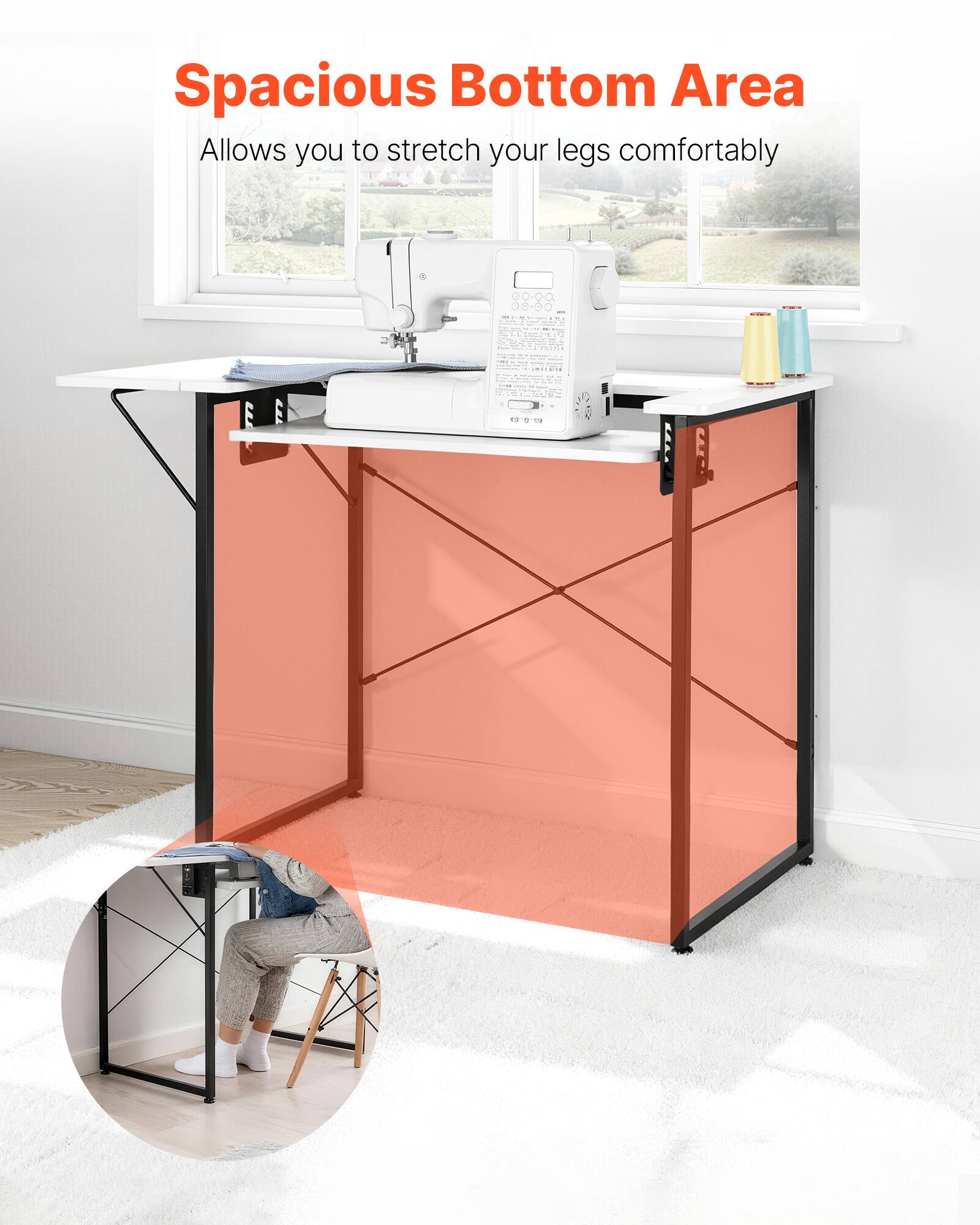 Spacious Bottom Area Allows you to stretch your legs comfortably.