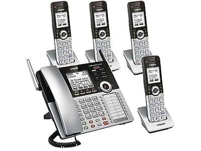 VTech - Small Business System 80-0328-00 4-Line Cordless Phone - Silver/Black