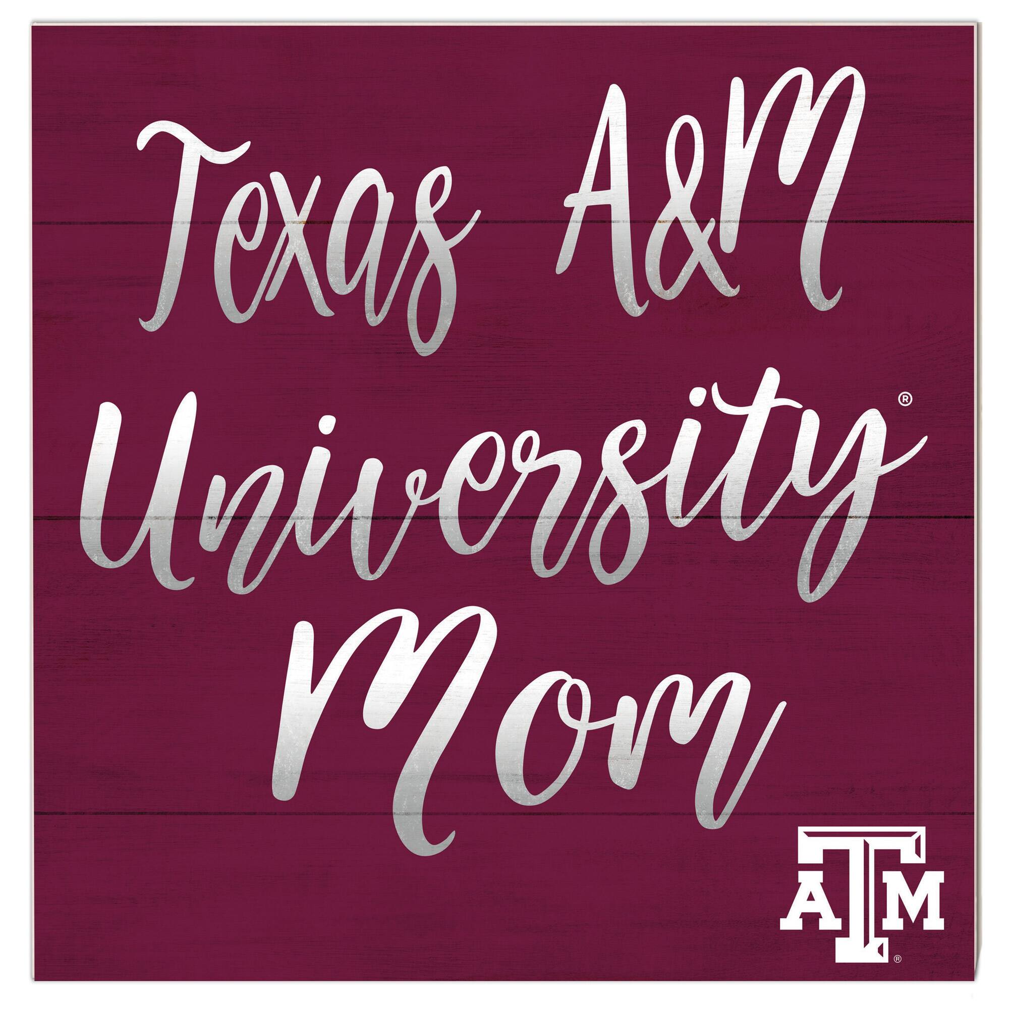 Jardine - Texas A&M Aggies 10'' x 10'' Mom Plaque - Maroon