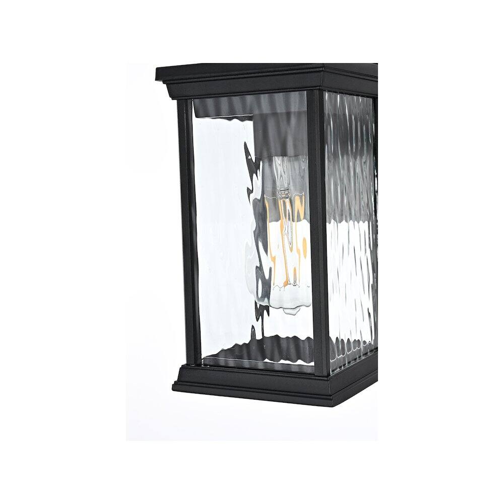 Alt View 2. Elegant Lighting - Mascher 7 inch Outdoor Pendant in Black - Black.