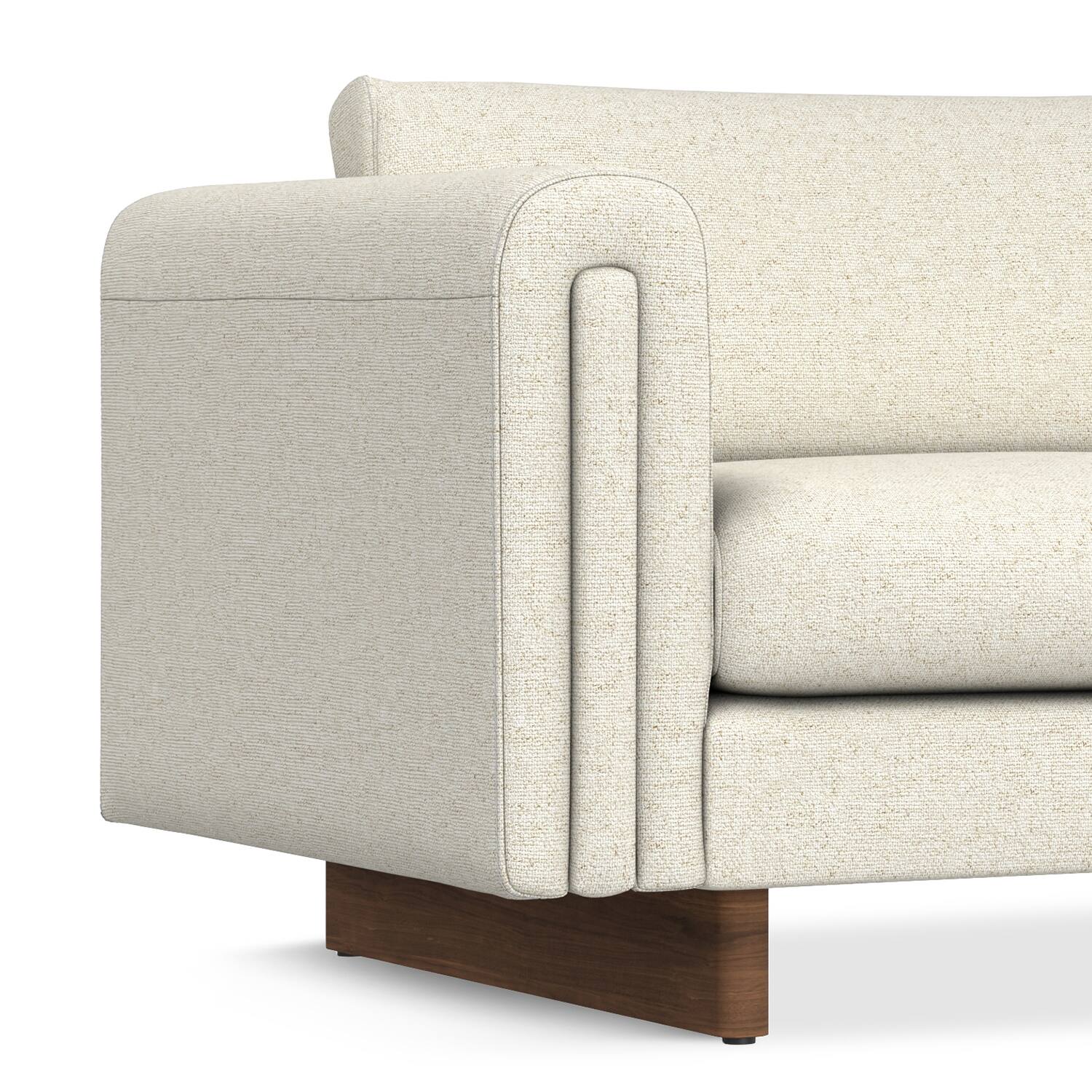 Alt View 1. Simpli Home - Jones 84 inch Wide Contemporary Sofa in Ivory Tightly Woven Performance Fabric - Ivory.