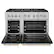 Angle. ZLINE - ZLINE Autograph 48 in. Paramount Gas Range with Bronze Accents (SGRSZ-BLM-48-CB) - Black.