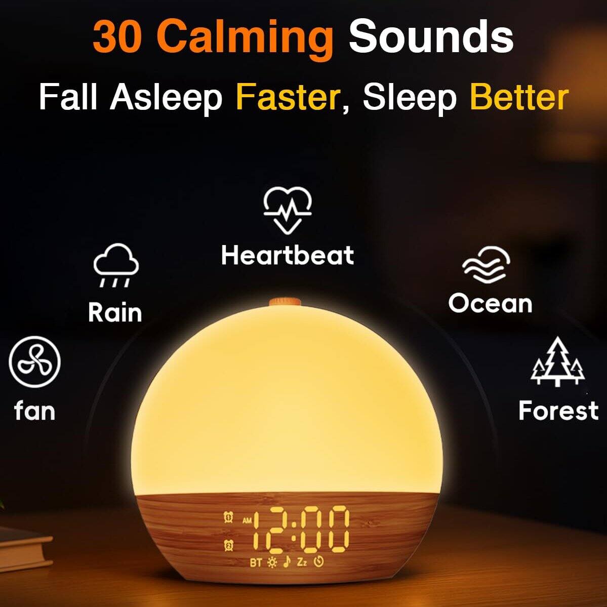 30 Calming Sounds  
Fall Asleep Faster, Sleep Better  

- Heartbeat  
- Rain  
- Ocean  
- fan  
- Forest  

12:00 AM  
BT  
Zz