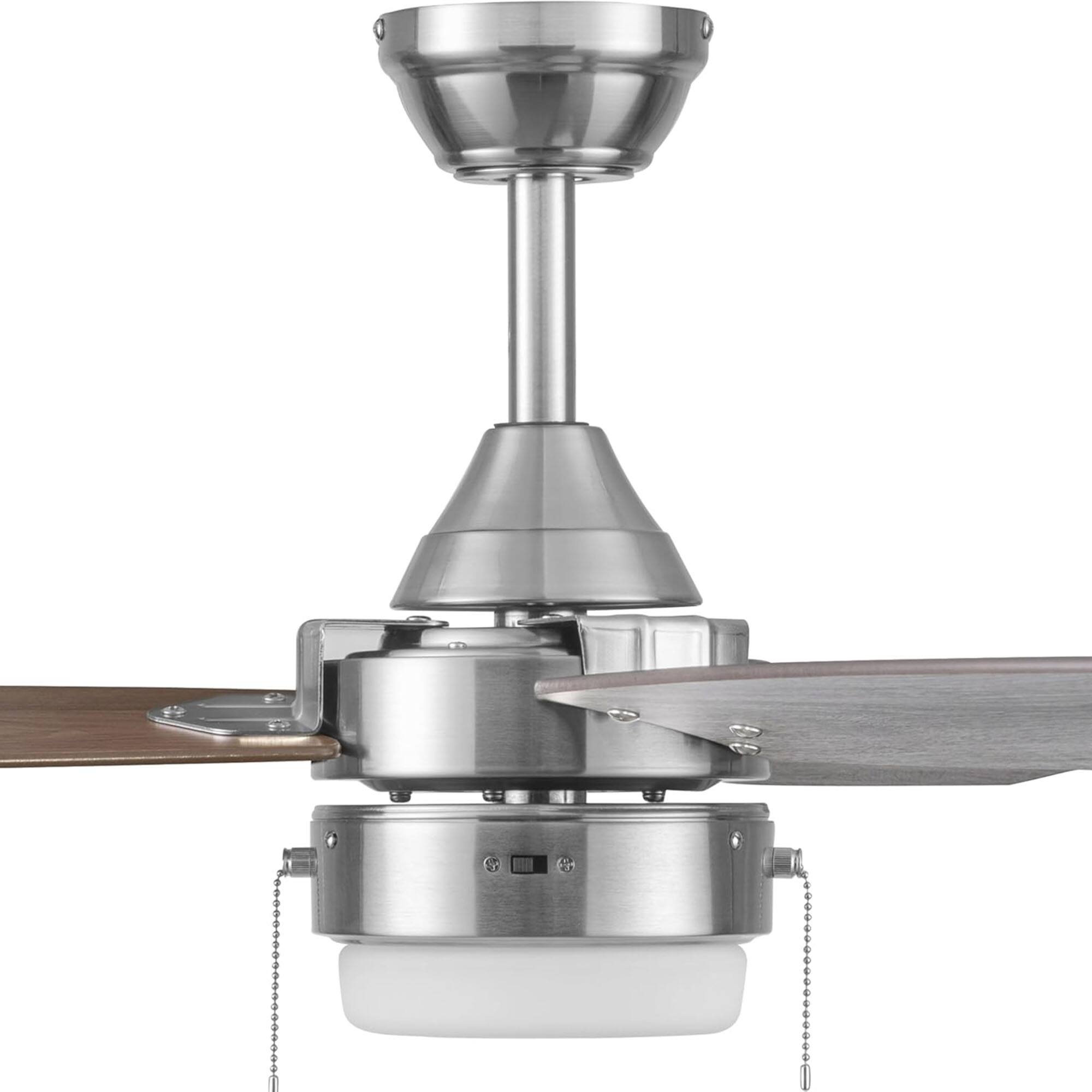 Alt View 8. Honeywell - Honeywell Berryhill Ceiling Fan, Quiet Motor and Pull Chain, 48", Brushed Nickel - Brushed Nickel.