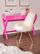 Alt View 18. Linon Home Décor - Penrose Two-Drawer Campaign-Style Writing Desk - Raspberry Pink.