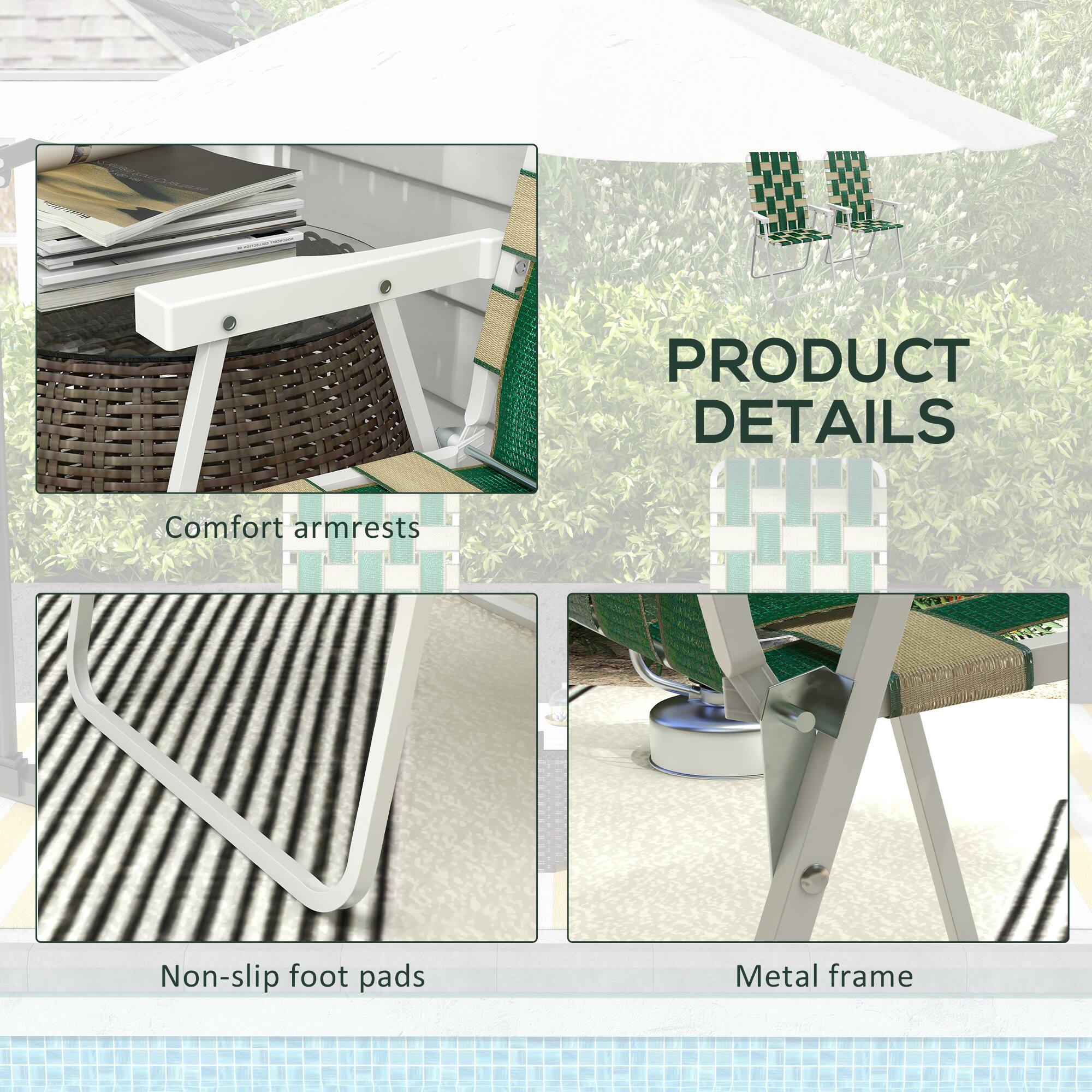 PRODUCT DETAILS

- Comfort armrests
- Non-slip foot pads
- Metal frame