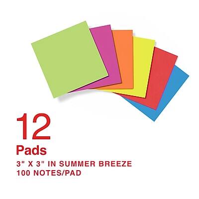 12 Pads  
3" x 3" in Summer Breeze  
100 Notes/Pad