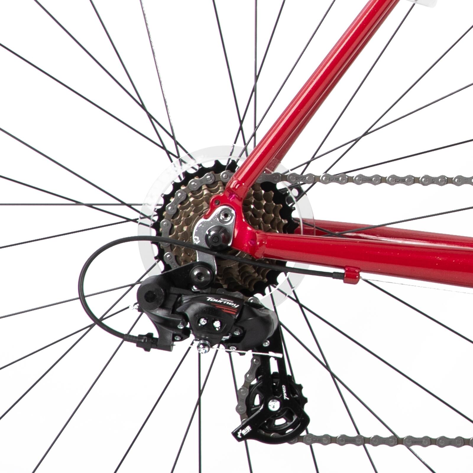 Alt View 10. HILAND - HILAND 700C Road Bike 14-Speed Aluminum Alloy Frame Road Bicycle for Men Women, Racing Bike for Adult Medium Frame Red - Red.