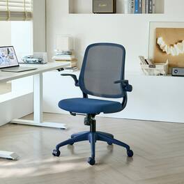 Anysun - Ergonomic Color Office Chair – High Back Mesh, Flipping Armrests, Molded Foam Seat – Rotating, Lifting Multi‑Functional - Blue