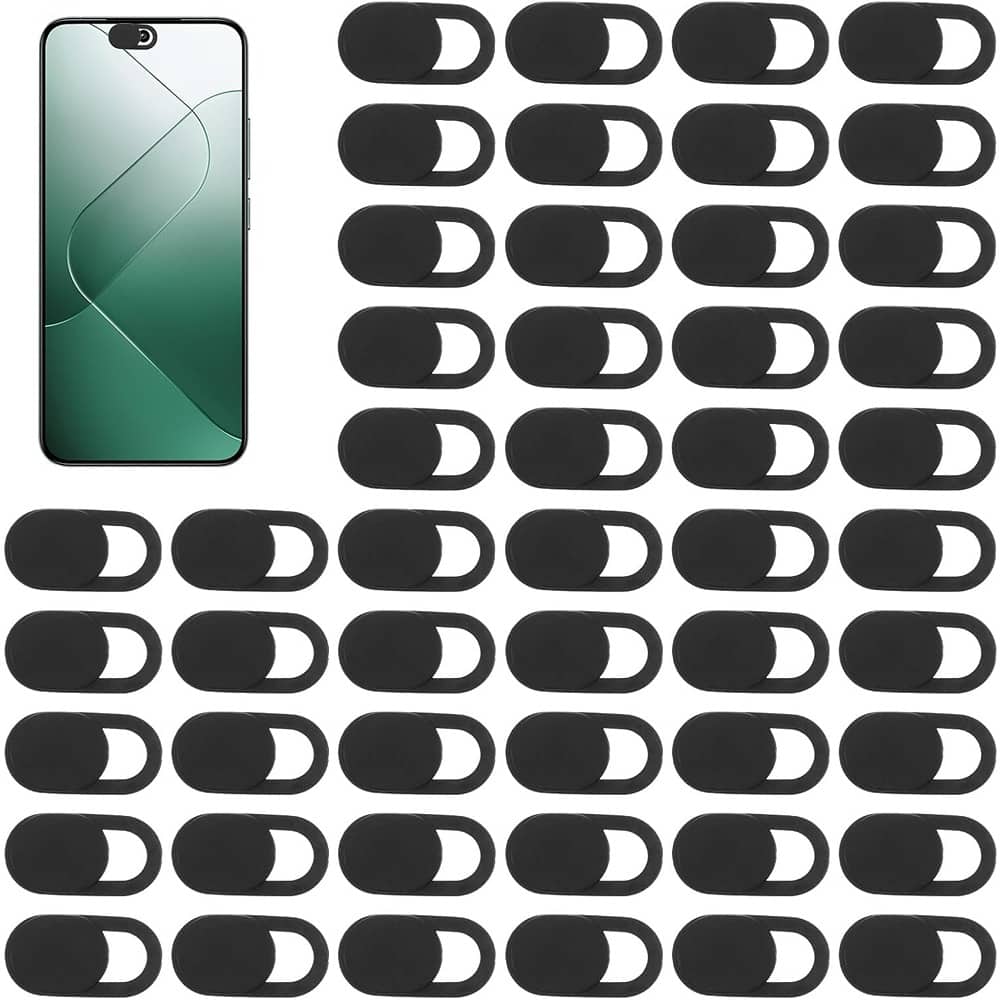 RTMB - Black Webcam Covers, Portable Privacy Shields – 50-Pack