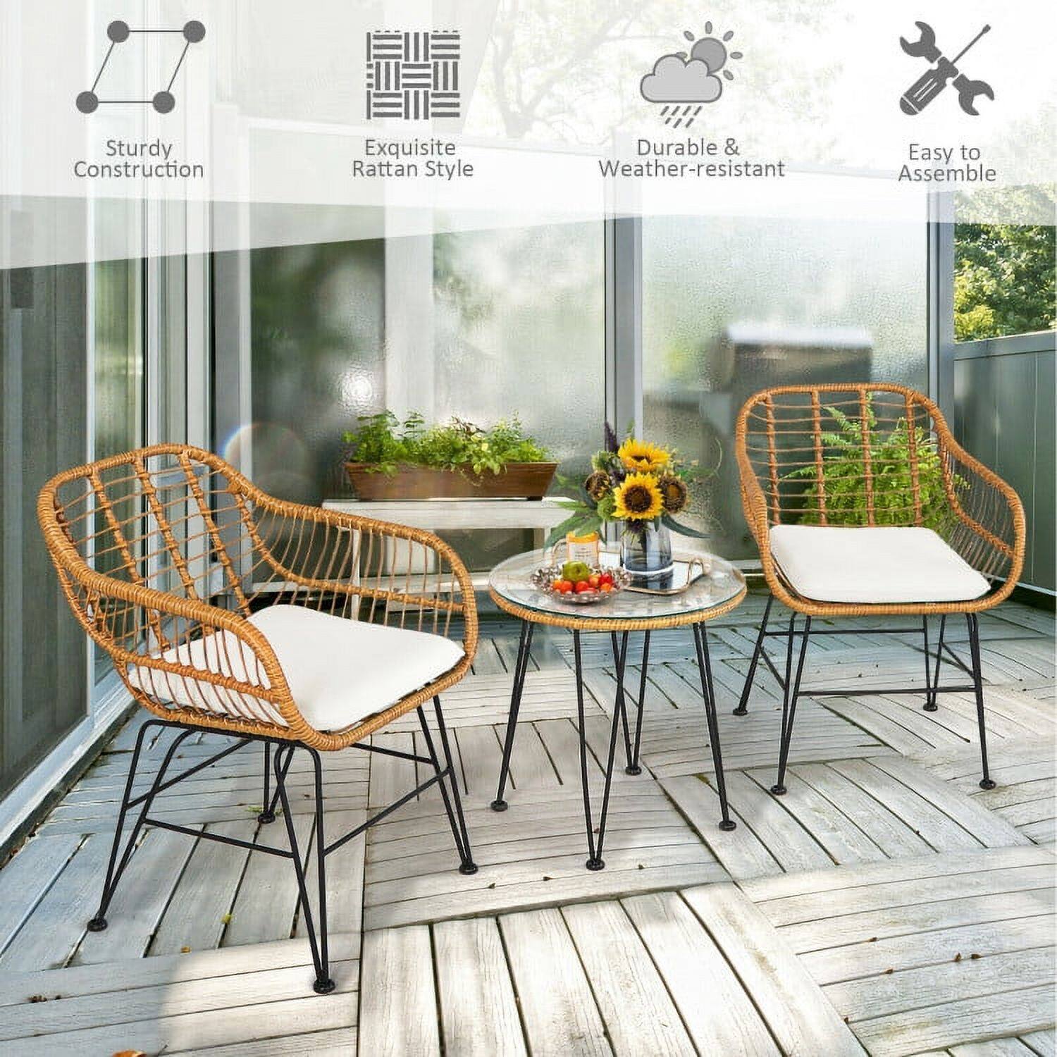 Sturdy Construction  
Exquisite Rattan Style  
Durable & Weather-resistant  
Easy to Assemble