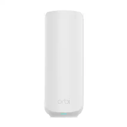 Front. NETGEAR - Orbi 370 Series BE5000 Dual-Band Mesh Wi-Fi 7 Add-on Satellite (1-pack) - White.