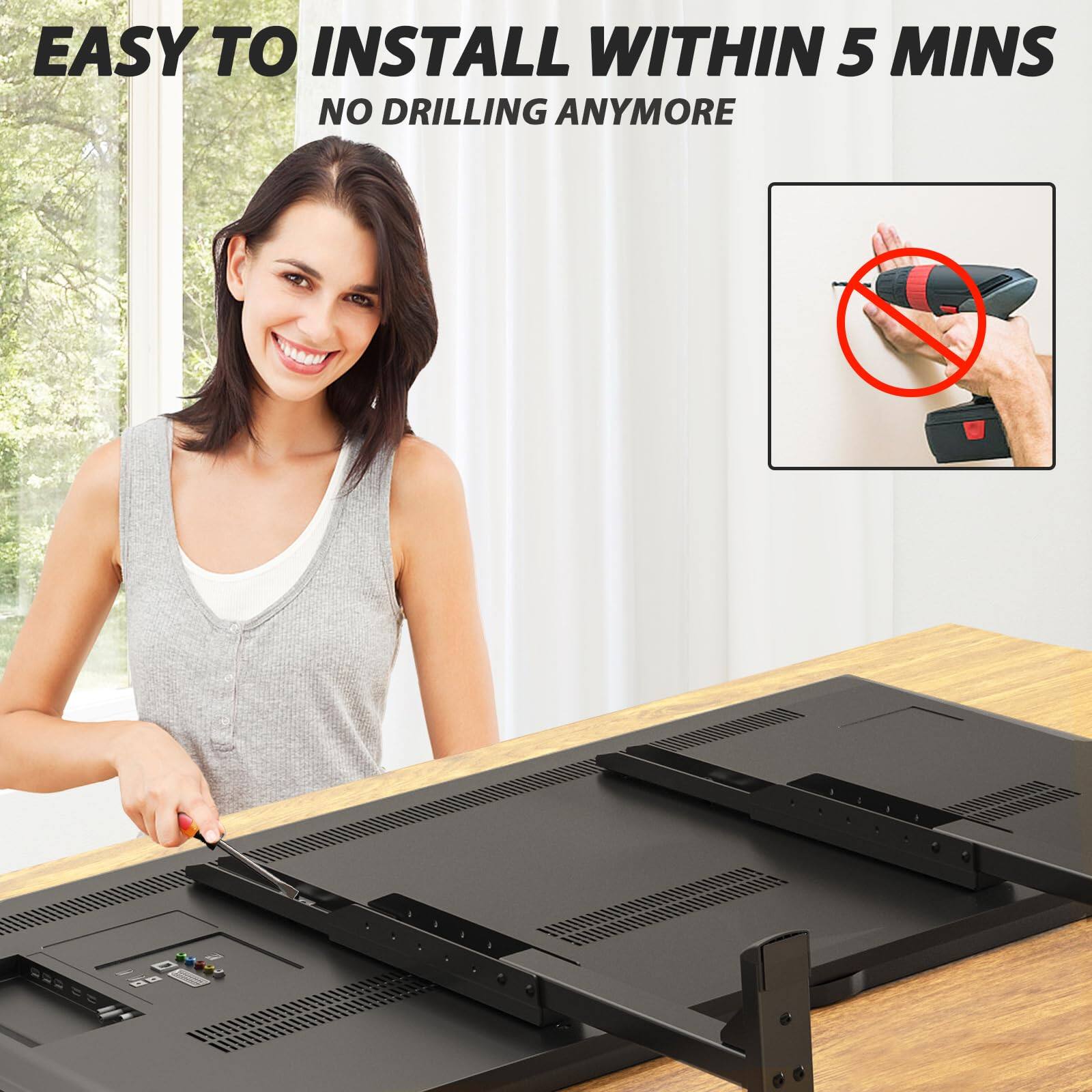 EASY TO INSTALL WITHIN 5 MINS  
NO DRILLING ANYMORE