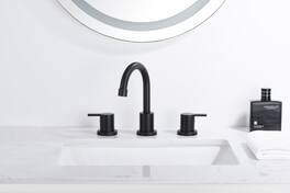 Bothwa Home - Bathroom Faucet For bathroom Sink With Two Handles And Supply Lines BC042-MB-K09 - Matt black