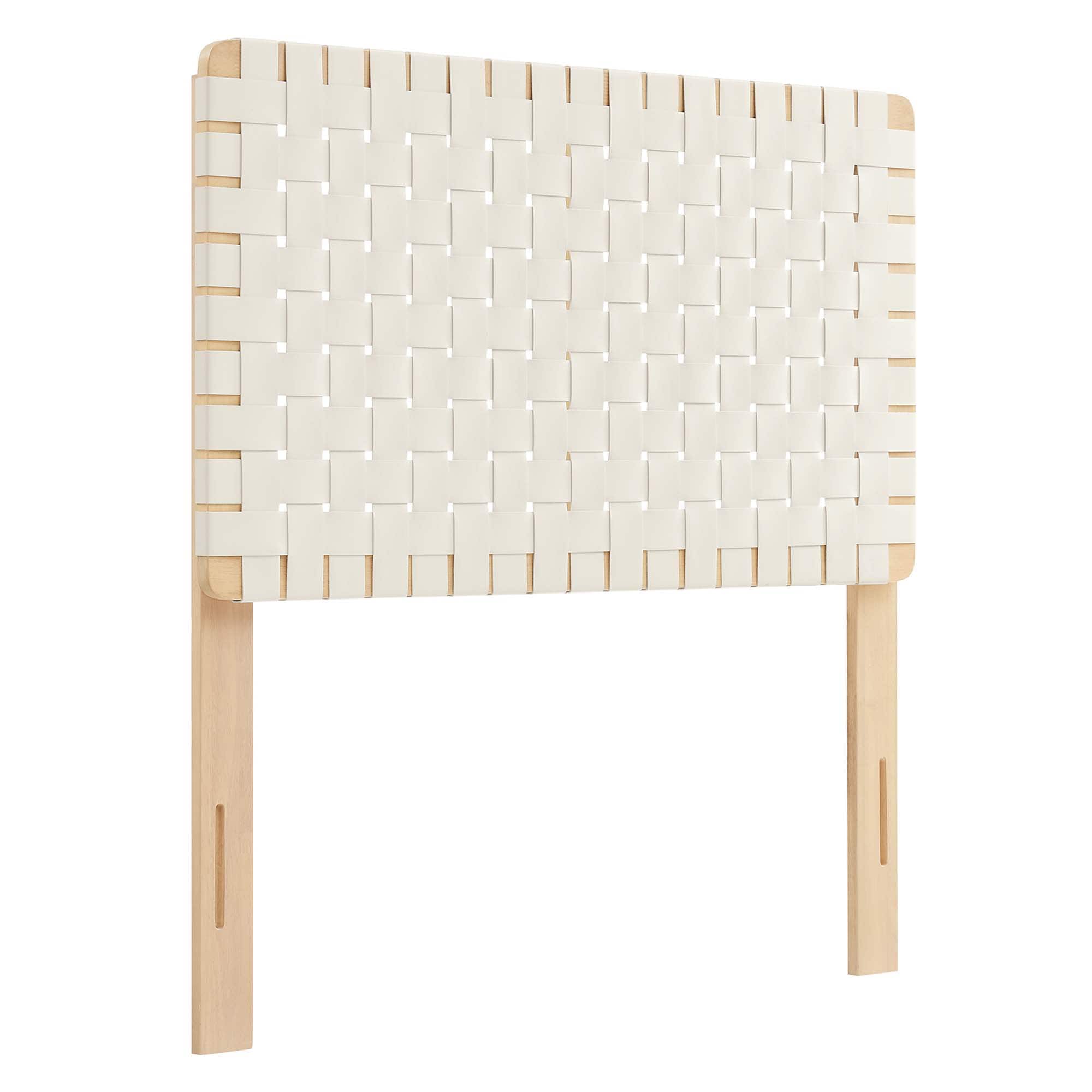 Sparta Weave Vegan Leather Twin Headboard by Modway - Brown price history on PriceWatchPro