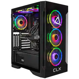CLX - SET Gaming Desktop - Intel Core i9 14900KF - 32GB DDR5 5600 Memory - GeForce RTX 5060 Ti 16GB - 2TB NVVMe M.2 SSD - Black