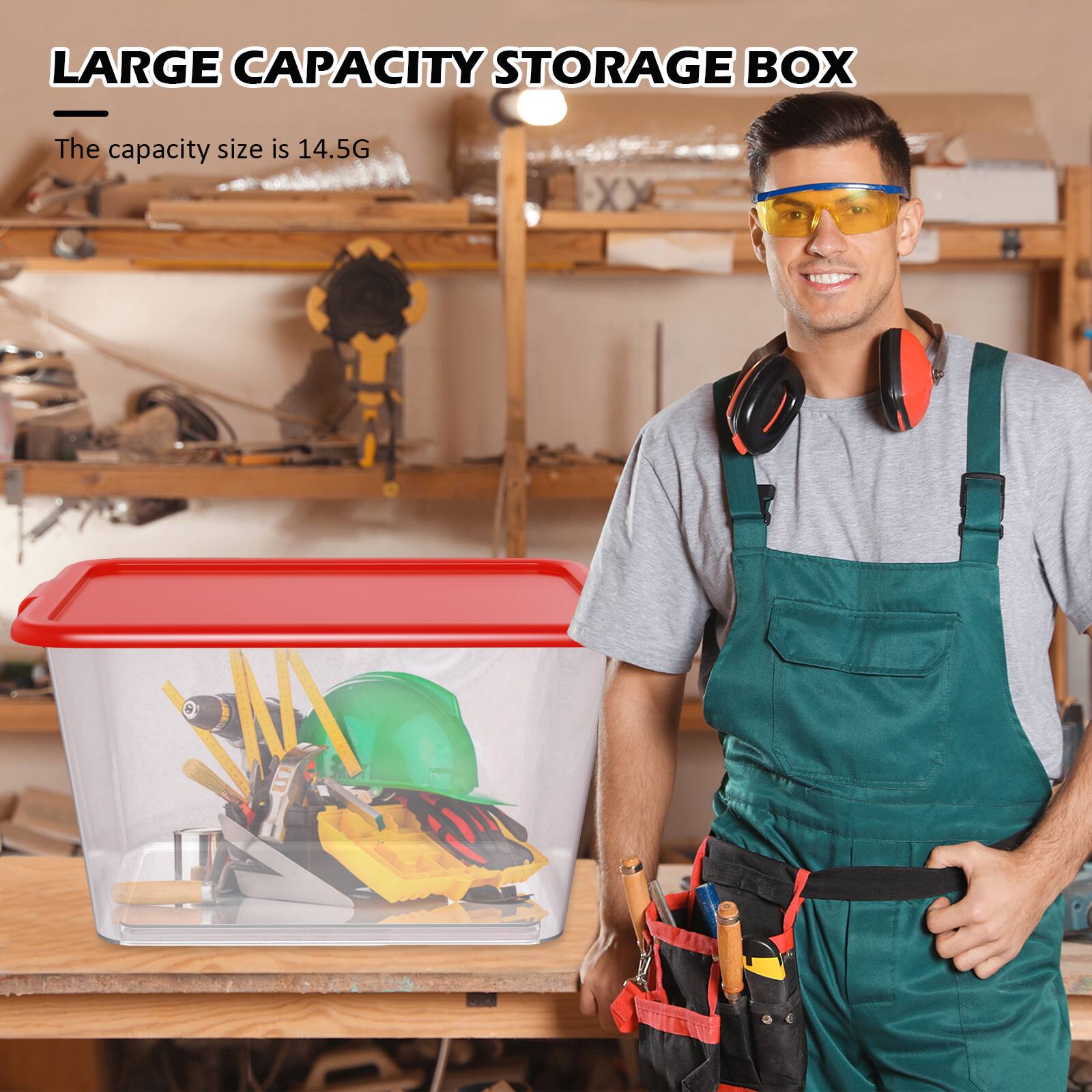 LARGE CAPACITY STORAGE BOX  
The capacity size is 14.5G