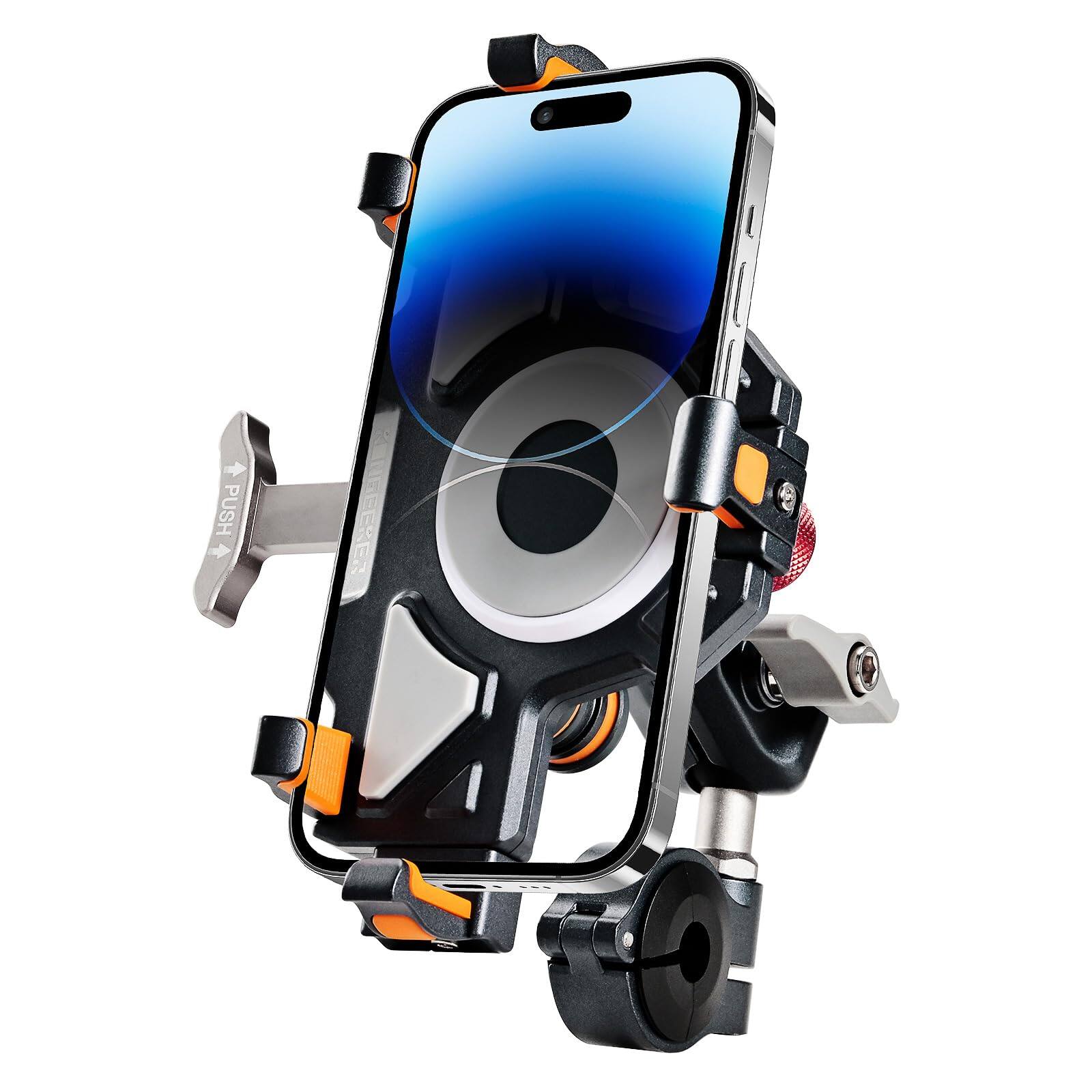 Alt View 5. Empire DigiLabs - Aluminum Cell Phone Mount With Vibration Dampener M1 Anti theft Mtb For Atv Bike Utv Scooter Holder Fit 6 1... - Default.