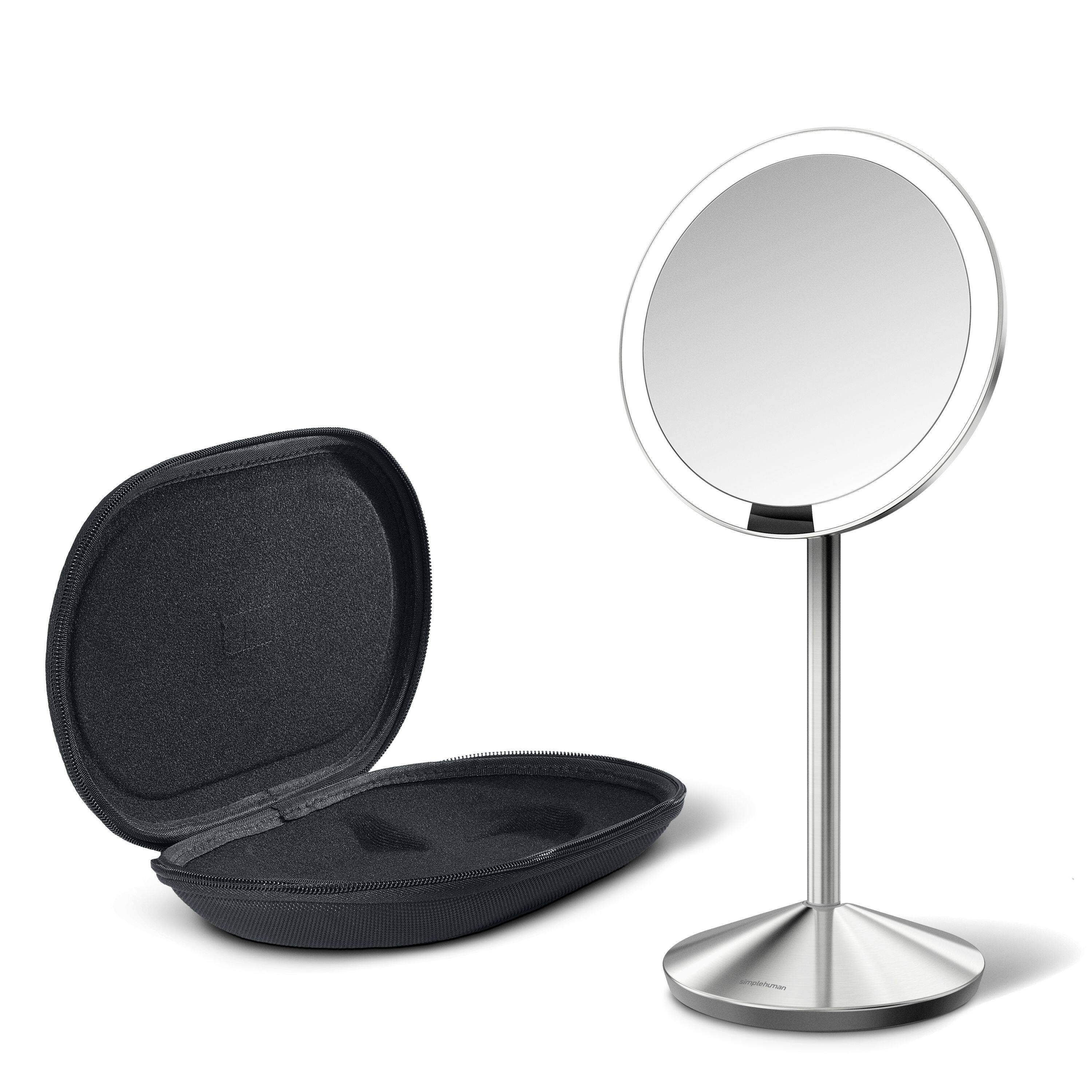 Alt View 1. simplehuman - sensor mirror fold, brushed stainless steel - Brushed.