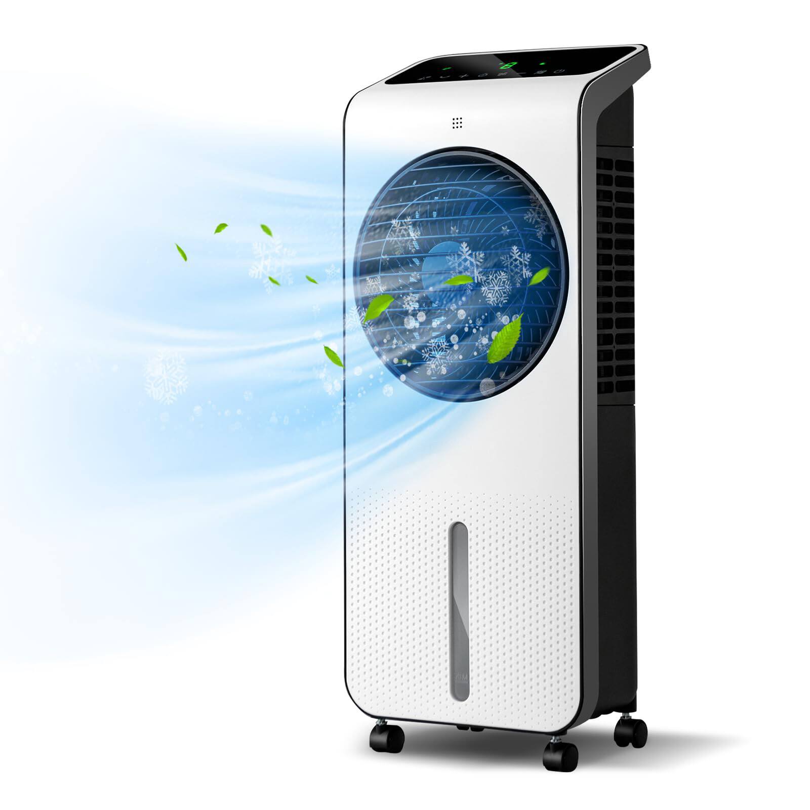 Ecooso - 3-in-1 Evaporative Air Cooler Fan with 12H Timer Remote and Wheels - White