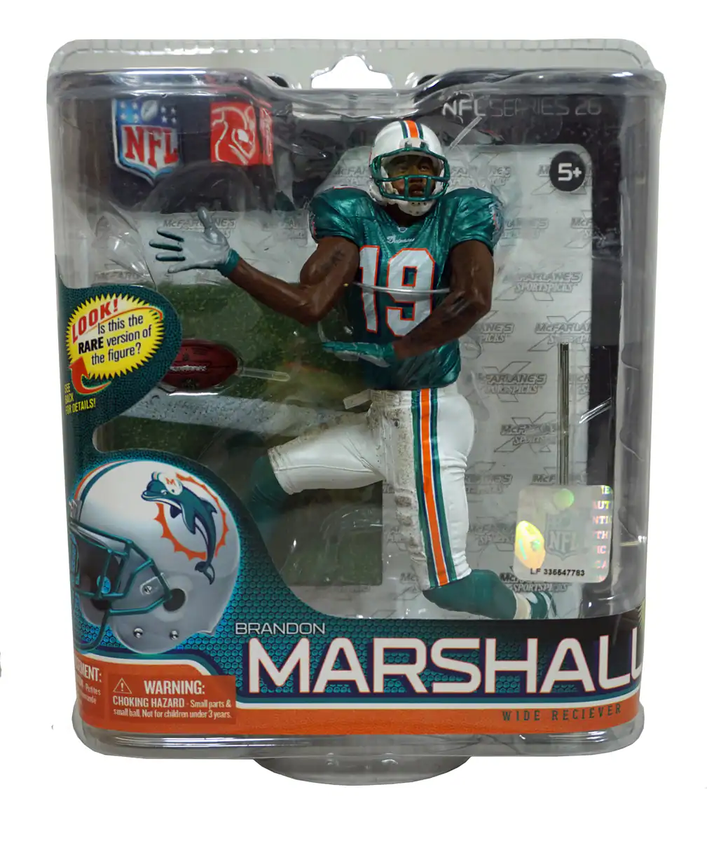 McFarlane Toys - Brandon Marshall Figure - Series 26 in Miami Green Dolphins Jersey - Multi