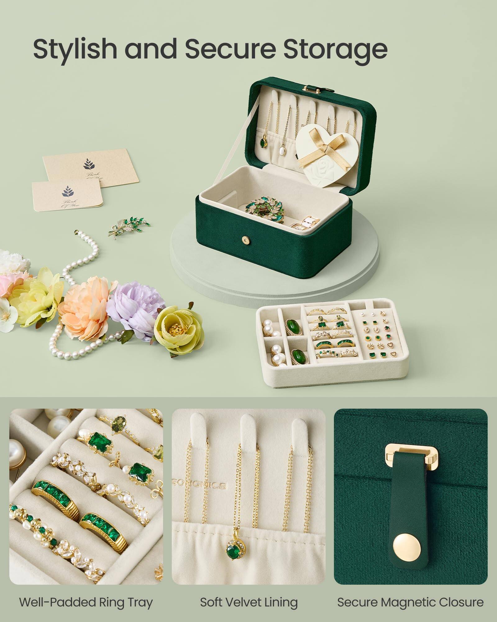 Stylish and Secure Storage

A FONGNICE Well-Padded Ring Tray Soft Velvet Lining Secure Magnetic Closure

Well-Padded Ring Tray

Soft Velvet Lining

Secure Magnetic Closure